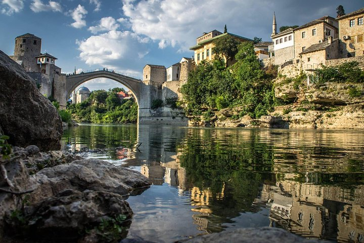 Visit the famous Old Bridge in Mostar